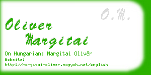 oliver margitai business card